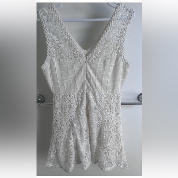 J.O.A. White Crochet Lace Overlay Dress - Picture 2 of 4